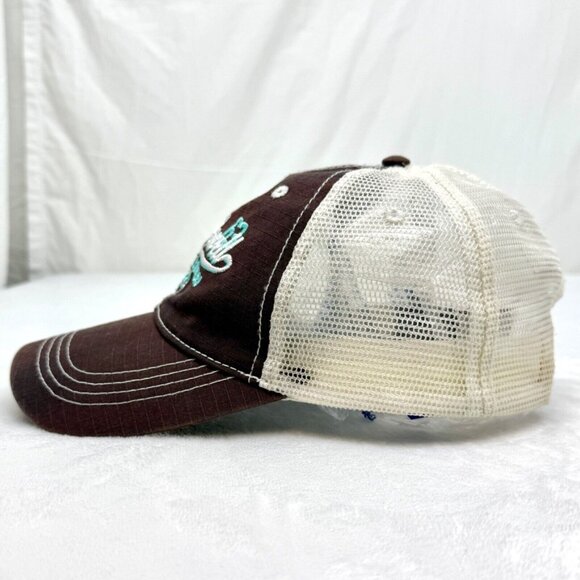 Prairie Mountain Lake Powell Glen Canyon 63 Snapback Cap Hat Brown White - Picture 5 of 11